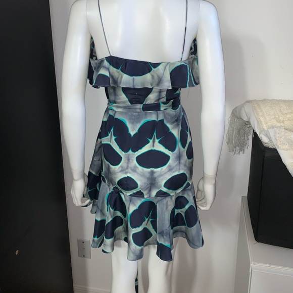 ALEXIS *Kalani* silk flounce self tie ruffle dress M - Picture 8 of 9